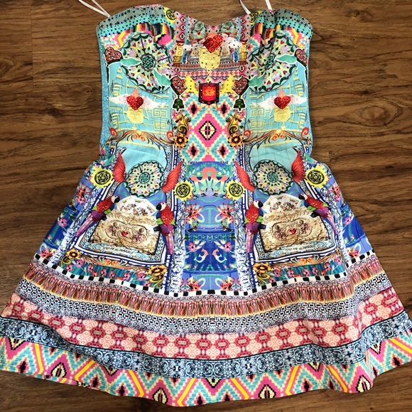 Camilla Dresses & Skirts - Camilla Multicolor Strapless Dress